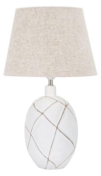 Lampada da Tavolo Lines 35x60x35 cm in Poliresina Bianco/Marrone
