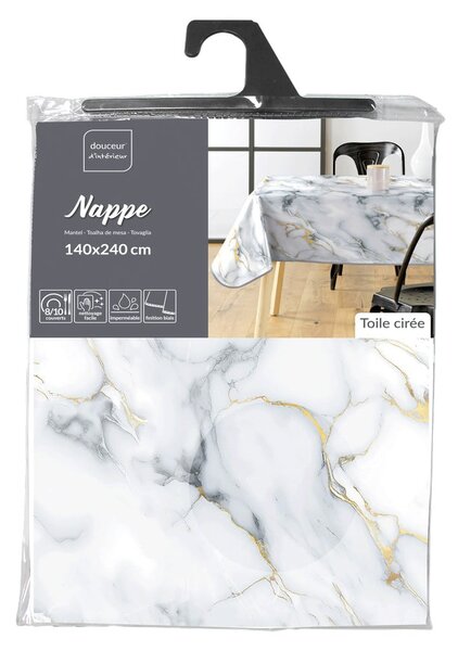 Tovaglia adatta per pulizia con panno umido 140x240 cm Marquina – douceur d'intérieur