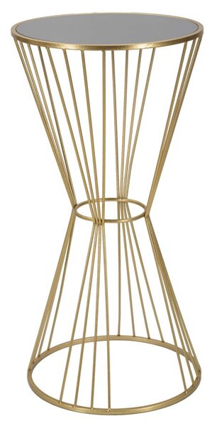Tavolino Super 50x100x50 cm in Ferro e MDF Oro