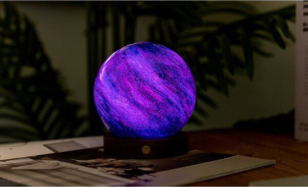 Decorazione luminosa colore naturale scuro con ricarica USB ø 12 cm Galaxy Breeze – Gingko