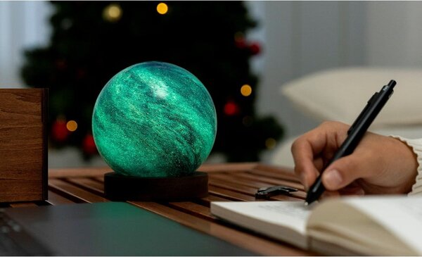 Decorazione luminosa colore naturale scuro con ricarica USB ø 12 cm Galaxy Breeze – Gingko