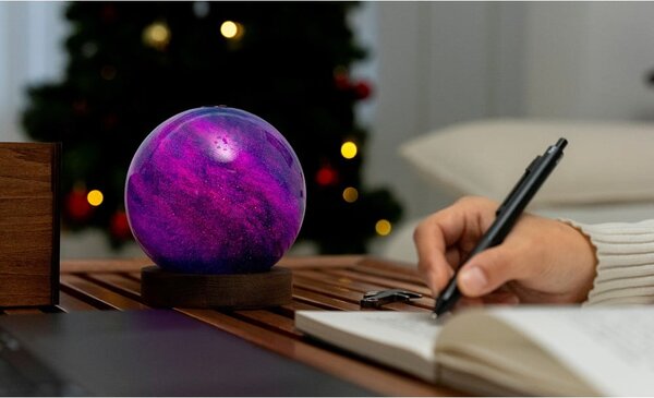 Decorazione luminosa colore naturale scuro con ricarica USB ø 12 cm Galaxy Breeze – Gingko