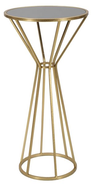 Tavolino Simple New 40x80x40 cm in Ferro e MDF Oro