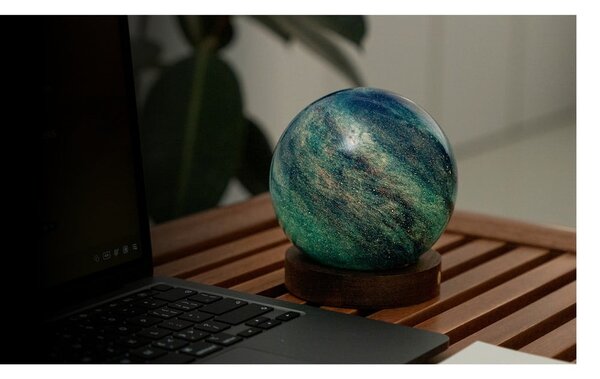 Decorazione luminosa colore naturale scuro con ricarica USB ø 12 cm Galaxy Breeze – Gingko