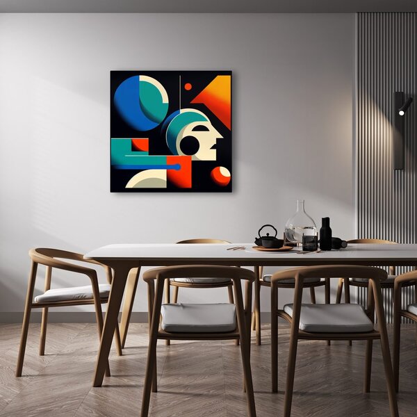 Quadro su tela – Forme geometriche astratte in movimento
