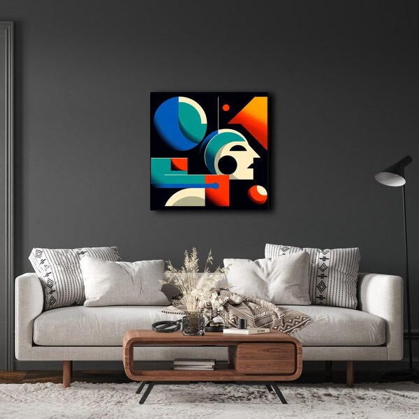 Quadro su tela – Forme geometriche astratte in movimento