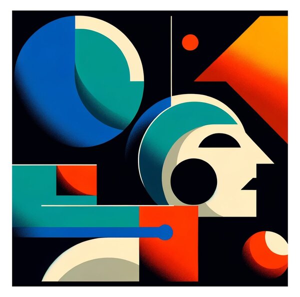 Quadro su tela – Forme geometriche astratte in movimento