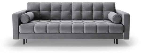 Divano grigio chiaro allungabile/con contenitore con rivestimento in velluto 222 cm Bali – Cosmopolitan Design