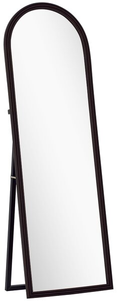 HOMCOM Specchio da terra arcuato con cornice effetto pietra, 53x163 cm, marrone | Aosom Italy