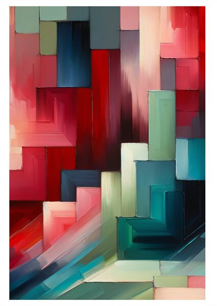Quadro su tela – Blocchi di colore e ombre
