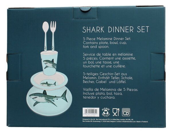 Set da pranzo per bambini 5 pz Sharks – Rex London
