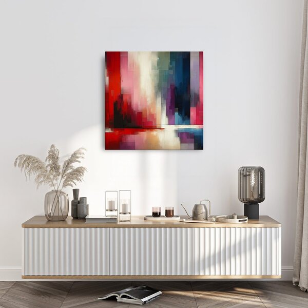 Quadro su tela – Dinamica di verticali colorate