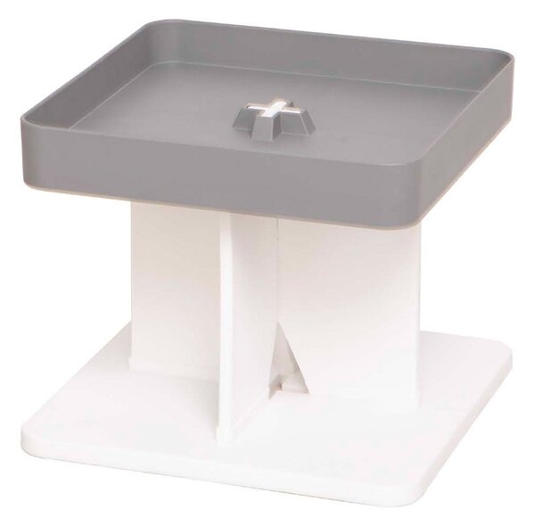 Tavolino Moderno 40x40x33,5 cm in Polipropilene Rigido Grigio