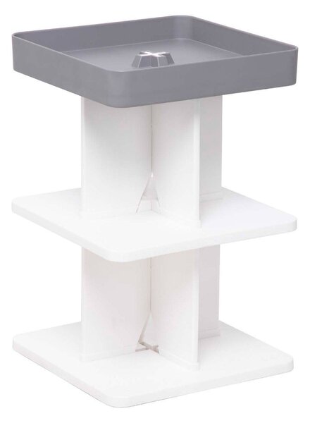 Tavolino Moderno 40x40x60,5 cm in Polipropilene Rigido Grigio
