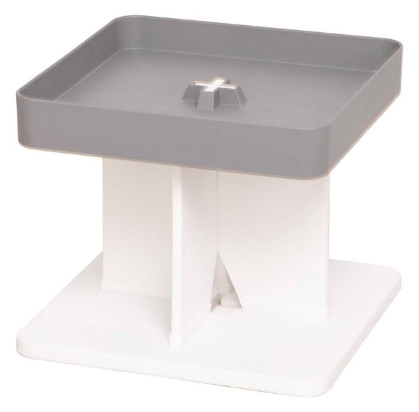 Tavolino Moderno 40x40x33,5 cm in Polipropilene Rigido Grigio
