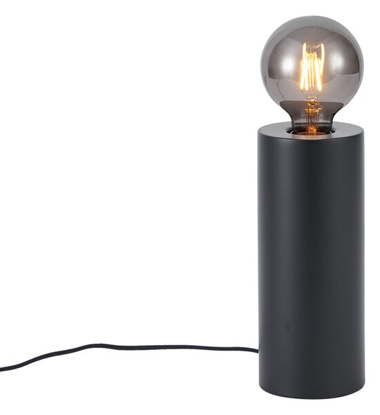 Lampada da tavolo moderna nera 24 cm - Cylinder