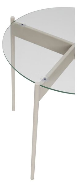 Tavolino rotondo con piano in vetro ø 45 cm Beam - Hübsch