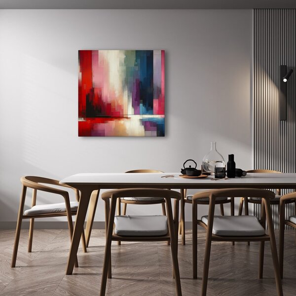 Quadro su tela – Dinamica di verticali colorate