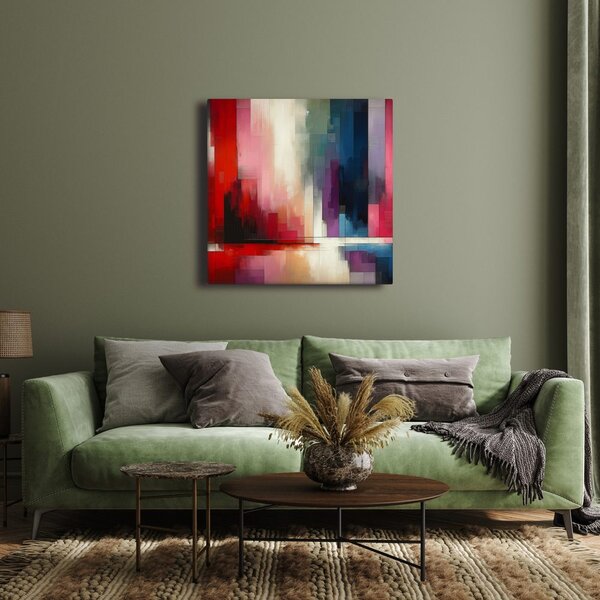Quadro su tela – Dinamica di verticali colorate