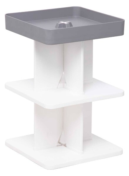 Tavolino Moderno 40x40x60,5 cm in Polipropilene Rigido Grigio