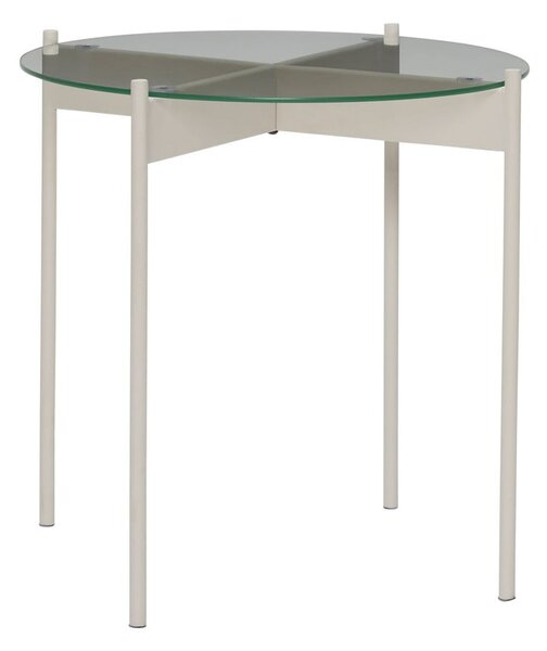 Tavolino rotondo con piano in vetro ø 45 cm Beam - Hübsch
