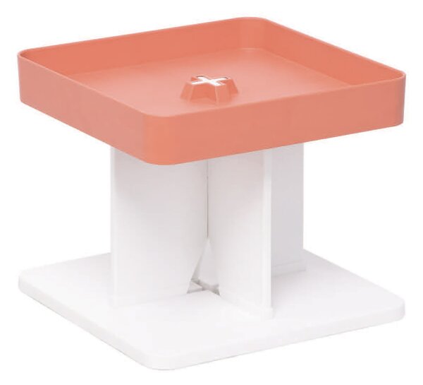 Tavolino Moderno 40x40x33,5 cm in Polipropilene Rigido Rosso