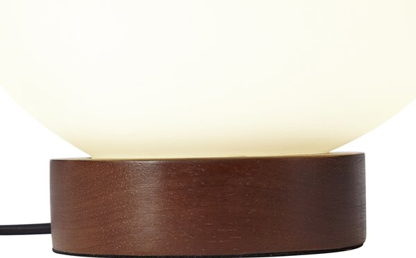 Lampada da tavolo Japandi in legno con vetro opale - Sally
