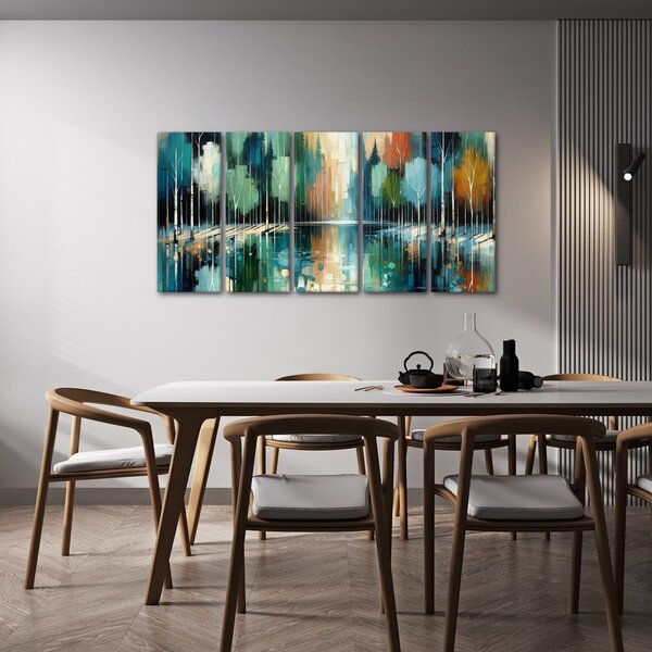 Quadro su tela – Armonia colorata del bosco