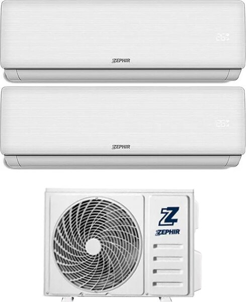 Zephir Climatizzatore Dual Split Inverter 9000 + 12000 Btu Condizionatore con Pompa di Calore Classe A++/A+ R32 (Unit Interna + Unit Esterna) - Z