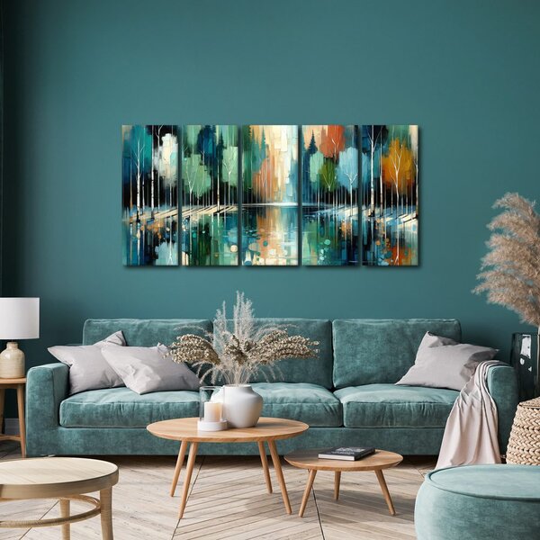 Quadro su tela – Armonia colorata del bosco