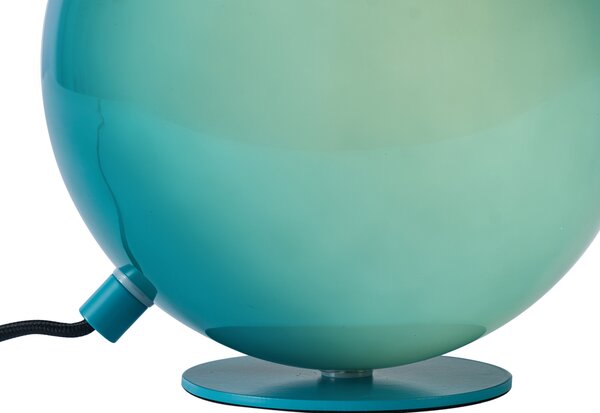 Lampada da tavolo retrò blu con vetro - Mabel