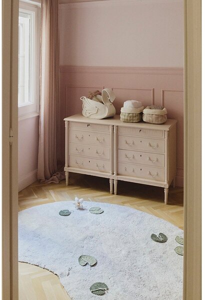 Cesta per giochi da bambino verde chiaro in tessuto 30x20x20 cm Swan Matcha – Lorena Canals