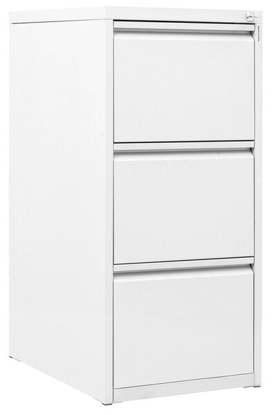 Classificatore 3 Cassetti 46x62x101,2 cm in Metallo Bianco