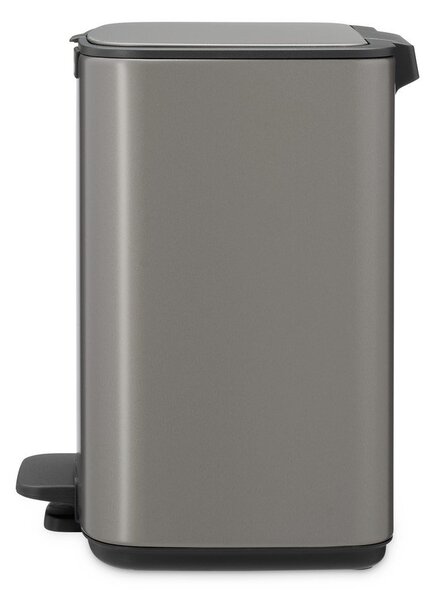 Cestino per la spazzatura grigio in acciaio con pedale 7 l Bo – Brabantia