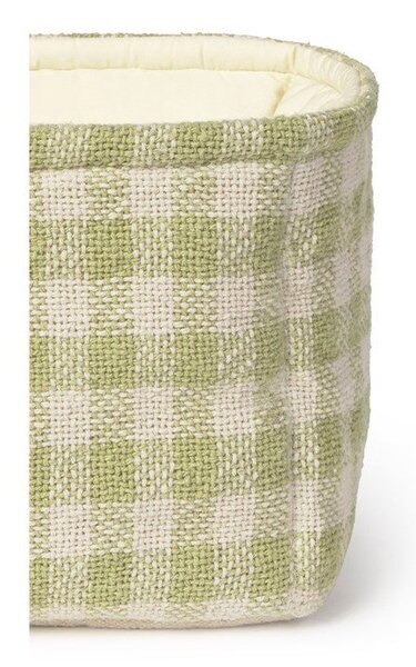 Cesta per giochi da bambino verde chiaro in tessuto 30x20x20 cm Swan Matcha – Lorena Canals