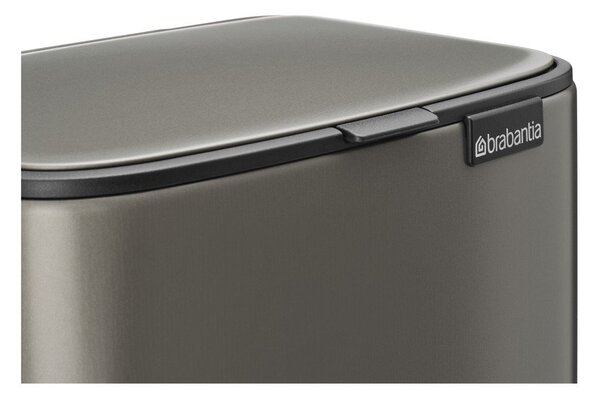Cestino per la spazzatura grigio in acciaio con pedale 7 l Bo – Brabantia
