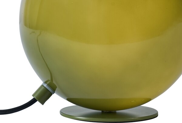Lampada da tavolo retrò verde con vetro - Mabel