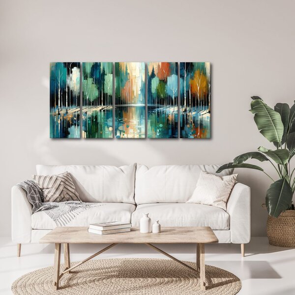 Quadro su tela – Armonia colorata del bosco