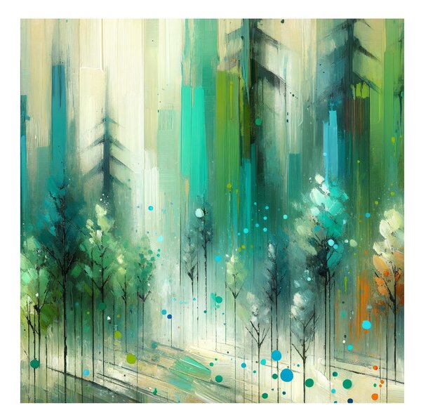 Quadro su tela – Alberi nel sogno nebbioso