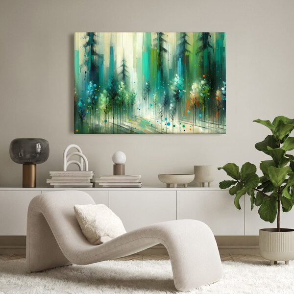 Quadro su tela – Sogno smeraldo della foresta