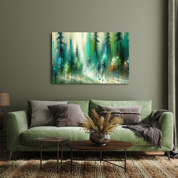 Quadro su tela – Sogno smeraldo della foresta