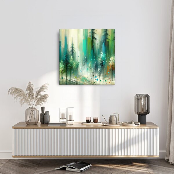 Quadro su tela – Alberi nel sogno nebbioso