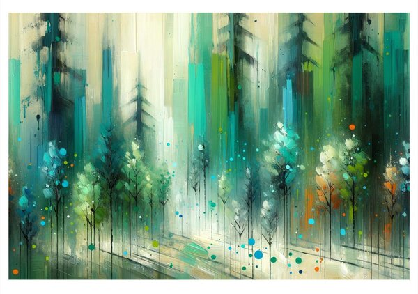 Quadro su tela – Sogno smeraldo della foresta