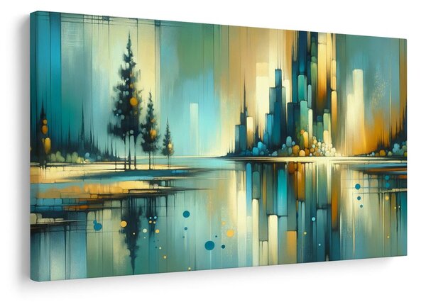 Quadro su tela – Paesaggio urbano riflesso