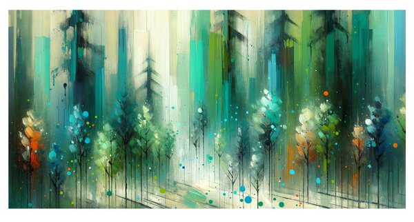 Quadro su tela – Mistero del boschetto verde