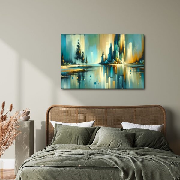 Quadro su tela – Paesaggio urbano riflesso