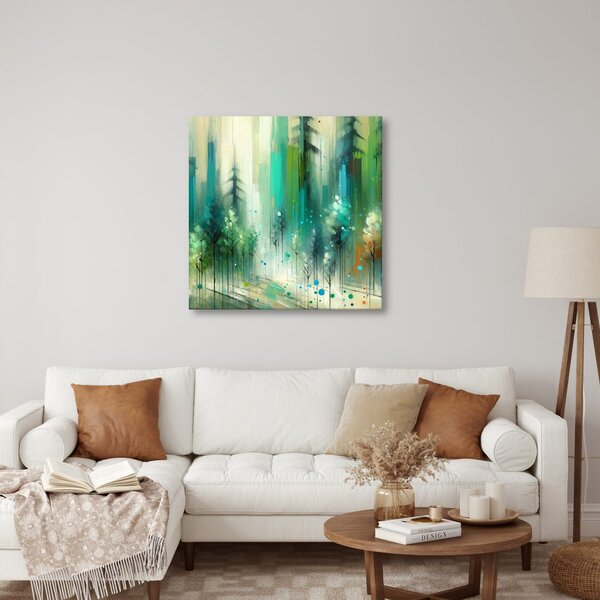 Quadro su tela – Alberi nel sogno nebbioso