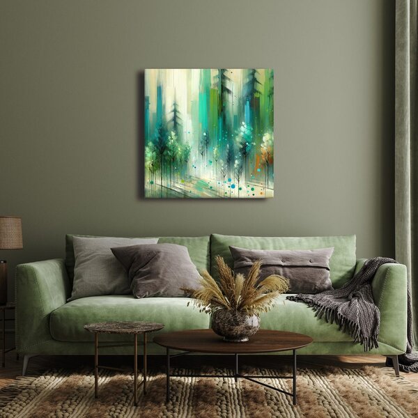 Quadro su tela – Alberi nel sogno nebbioso