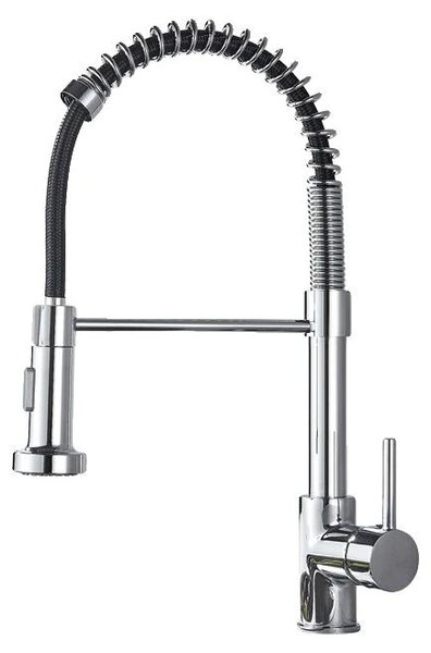 Rubinetto da cucina, montato a soffitto, orientabile a 360 gradi, cromato