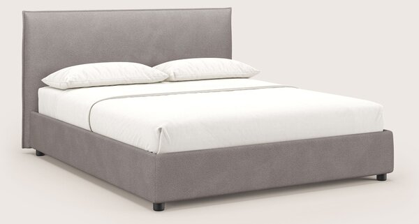 Nina letto contenitore dal design minimal in microfibra effetto pelle